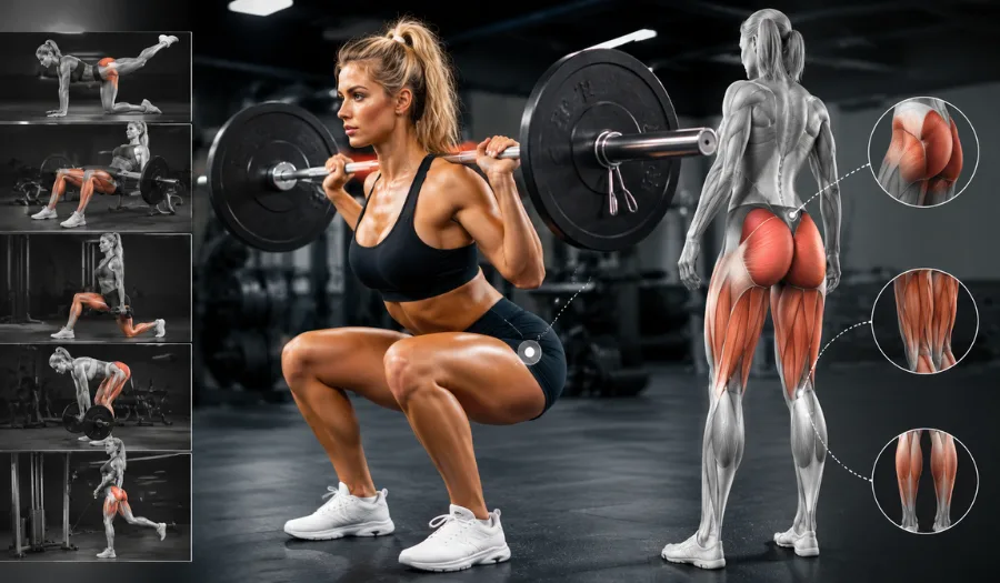 Glutes and legs workout gym